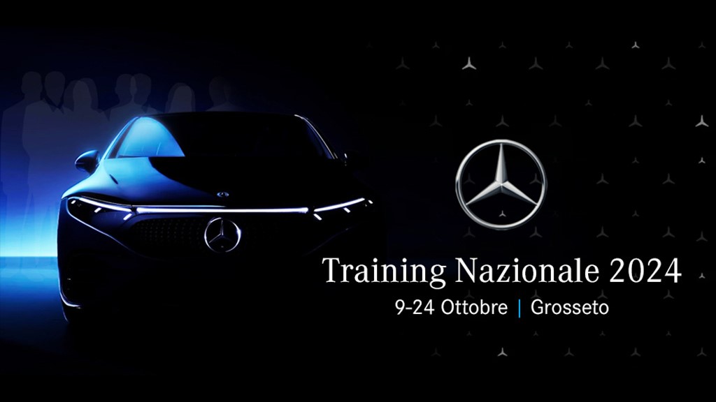 Mercedes-Benz Italia national dealer training with digital accreditation and test-drive management.