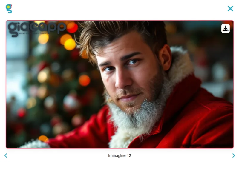The guest as Santa Claus.