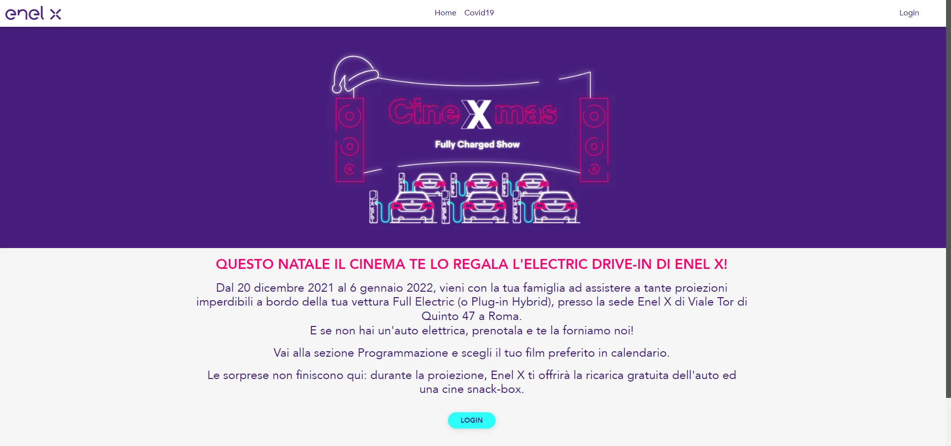 The event web app, skinned with the campaign identity.