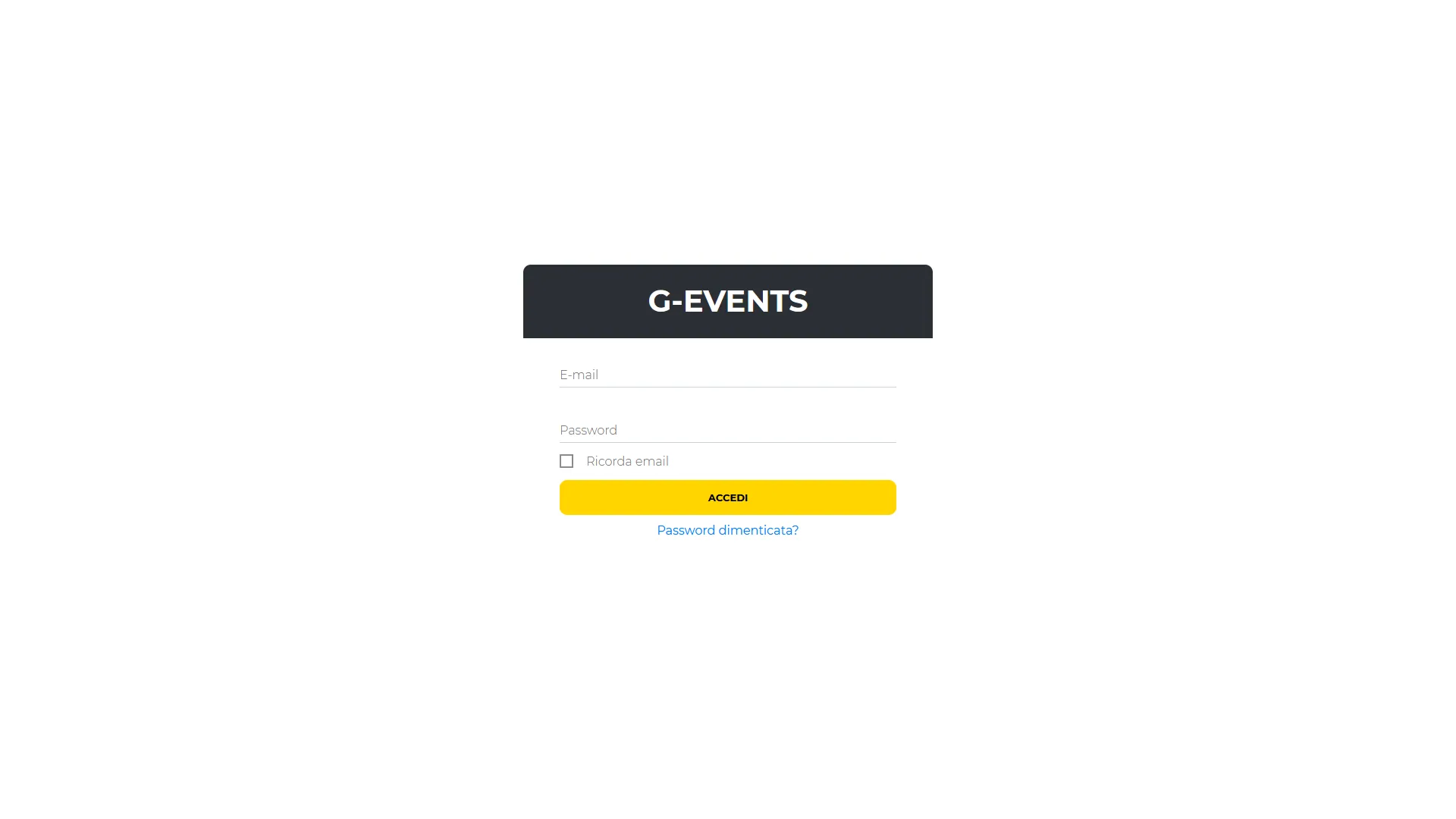 The platform login.