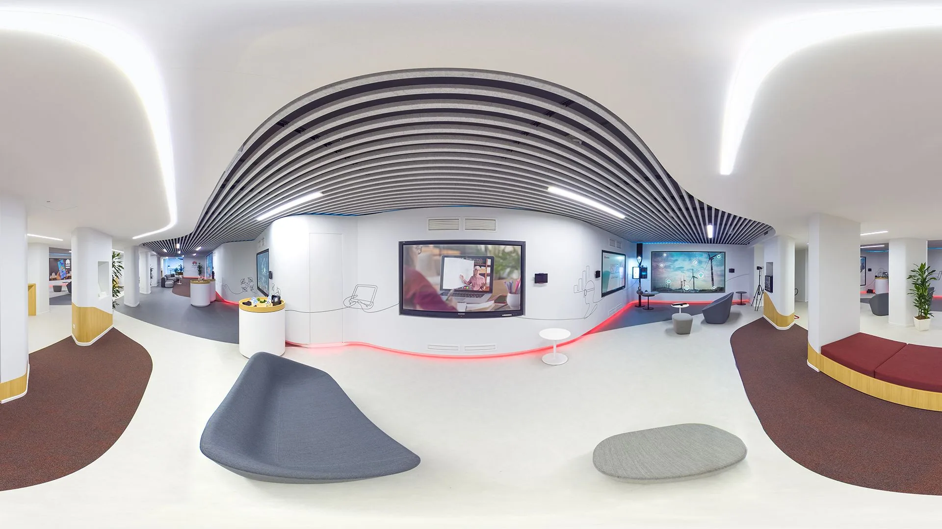The main hall, captured at 360 degrees.