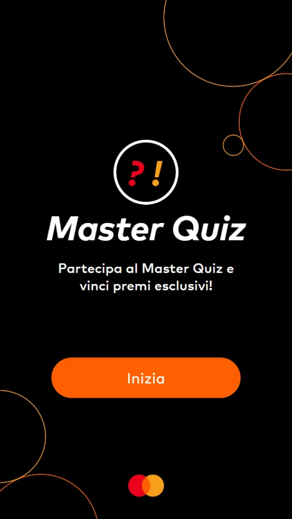 Master Quiz: the start screen.