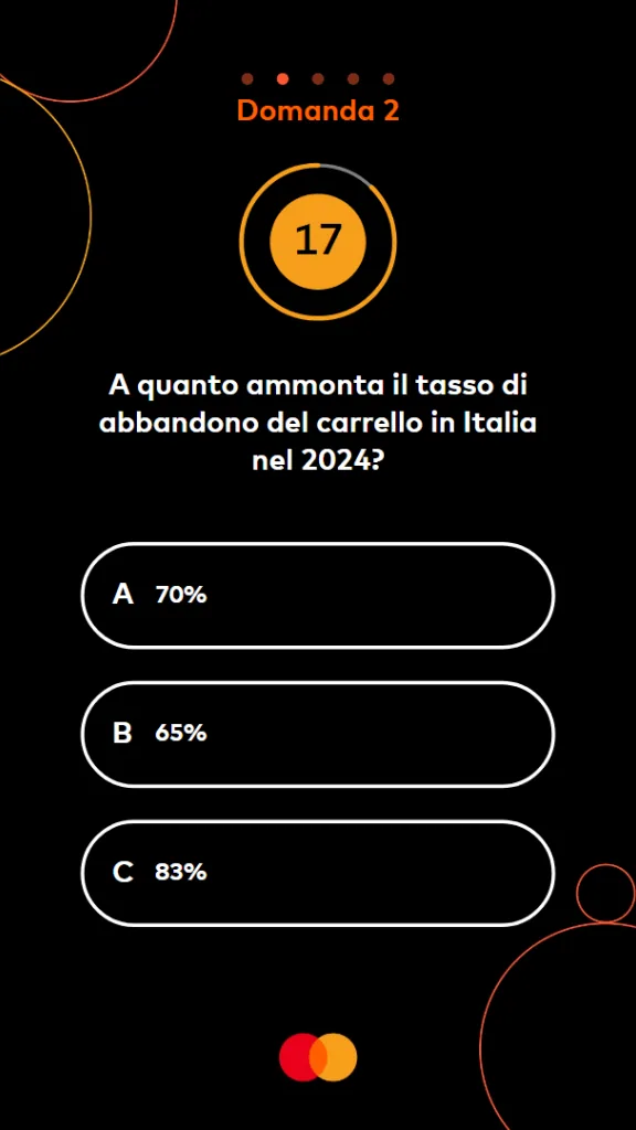 A quiz question with its answers.