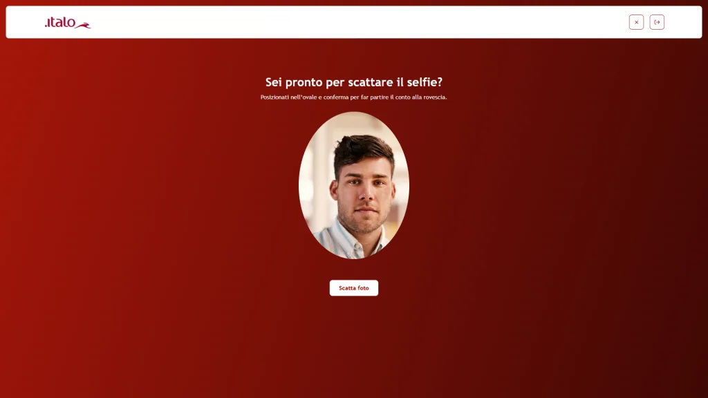 Taking the selfie, in the browser.