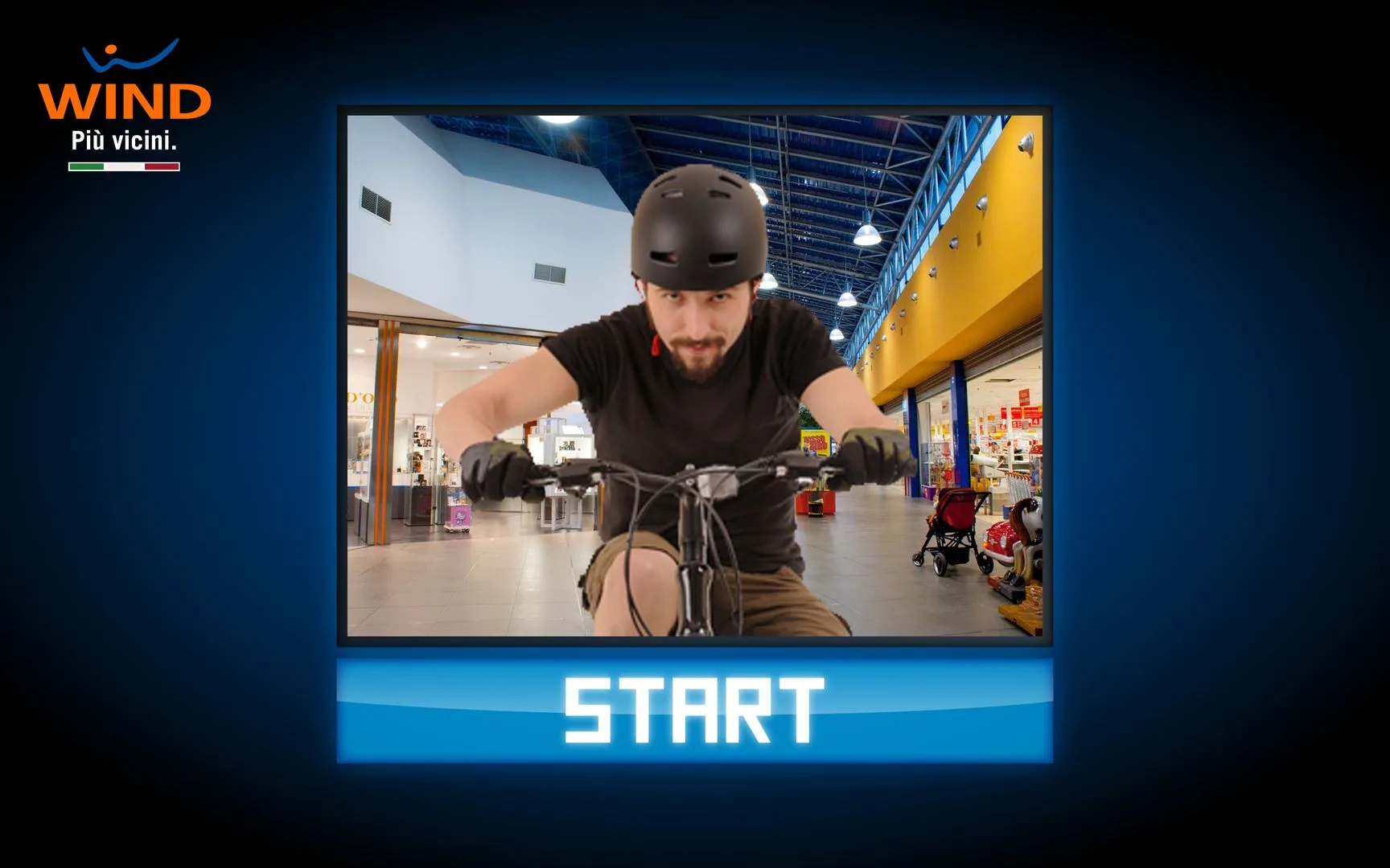 Video preview: WIND Bike Simulator &mdash; the installation in a shopping centre